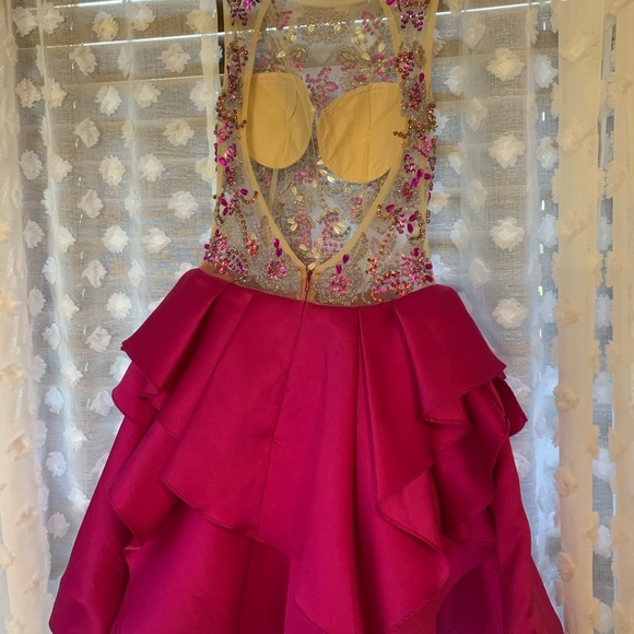 Jovani fuchsia dress - Picture 3 of 5